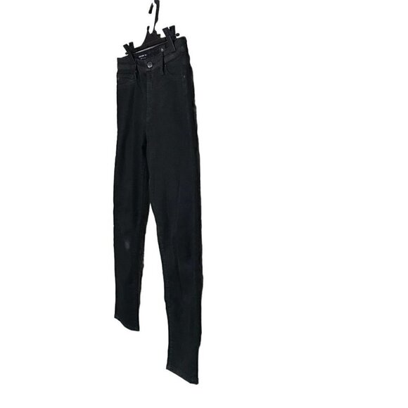 ADRIANO Goldschmied The Farrah High-rise Skinny Black Jeans With Shimmer Size 30 - Picture 5 of 9
